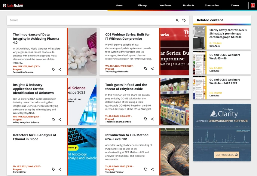 <p>LabRulez: GC and GCMS webinars Week 46</p>