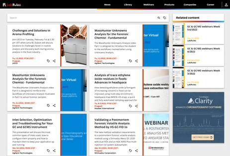 GC & GC/MS webinars Week 5-6/2022