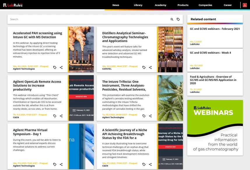 <p>LabRulez: GC and GCMS webinars - Week 6</p>