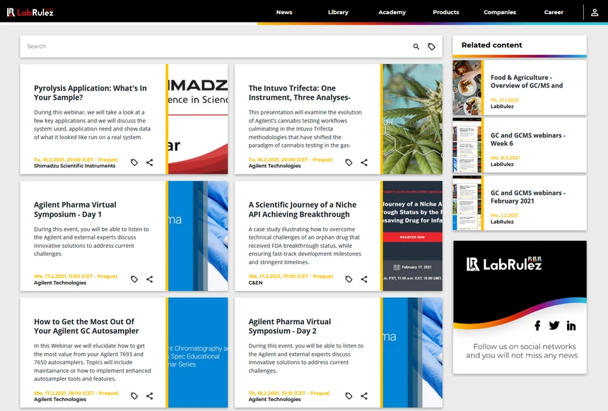 <p>LabRulez: GC and GCMS webinars - Week 7</p>
