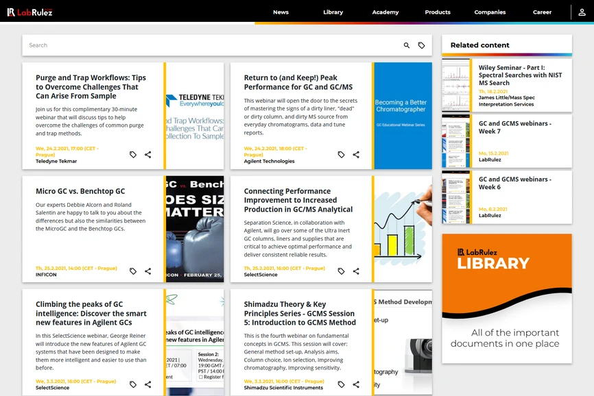 <p>LabRulez: GC and GCMS webinars - Week 8</p>