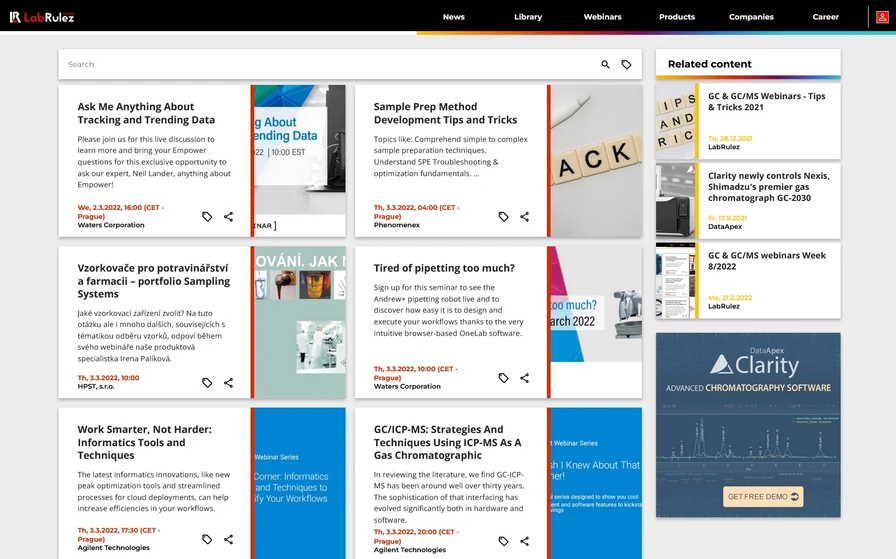<p>LabRulez: GC & GC/MS webinars Week 9/2022</p>