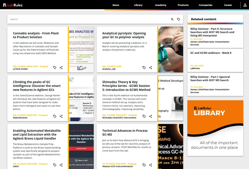 <p>LabRulez: GC and GCMS webinars - Week 9</p>