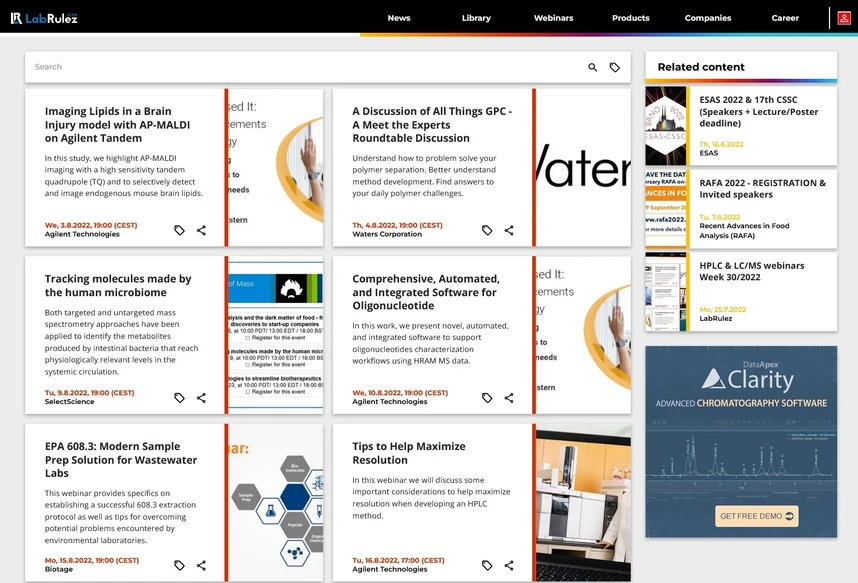 <p>LabRulez: HPLC & LC/MS Webinars August 2022</p>