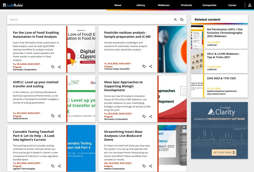 <p>LabRulez: HPLC & LC/MS webinars Week 13/2022</p>