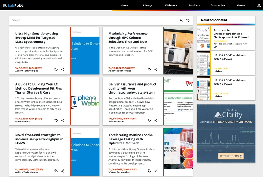 <p>LabRulez: HPLC & LC/MS webinars Week 23/2022</p>