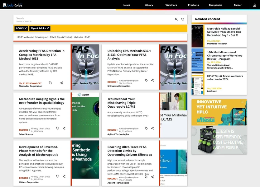 <p>LabRulez: LC/MS Tips & Tricks webinars selection in 2024</p>