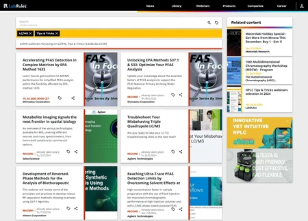 LC/MS Tips & Tricks webinars selection in 2024
