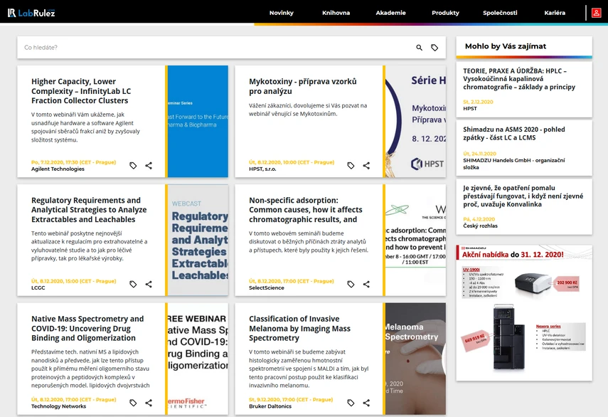 <p>LabRulez: LC a LCMS webináře - 50. týden</p>