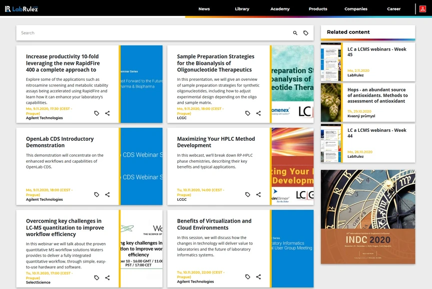 <p>LabRulez: LC and LCMS webinars - Week 46</p>
