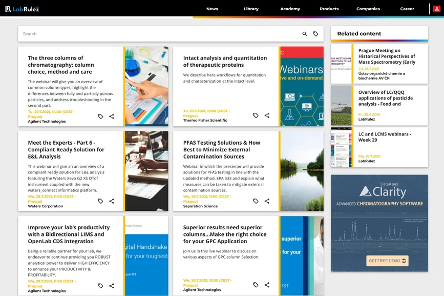 <p>LabRulez: LC and LCMS webinars - Week 30</p>
