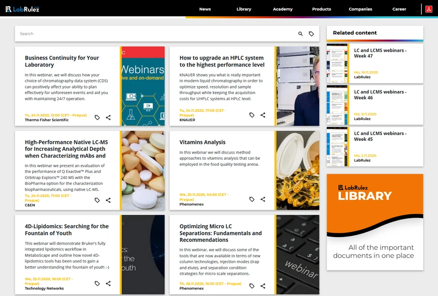 <p>LabRulez: LC and LCMS webinars - Week 48</p>