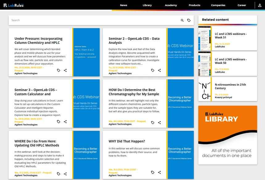 <p>LabRulez: LC and LCMS webinars - Week 52</p>