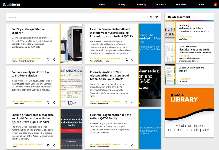 <p>LabRulez: LC and LCMS webinars - Week 9</p>
