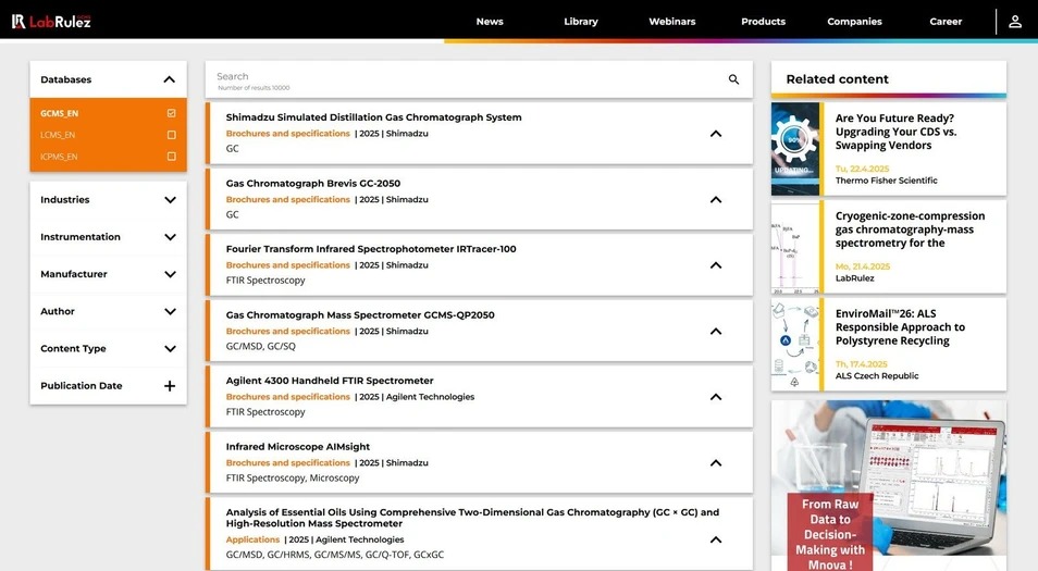 <p><strong>LabRulez:</strong> News from LabRulezGCMS Library - Week 17, 2025</p>