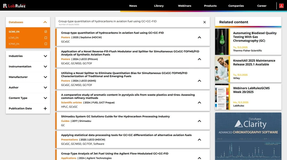 <p><strong>LabRulez:</strong> News from LabRulezGCMS Library - Week 20, 2025</p>