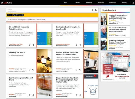 Selection of GC and GC/MS Tips and Tricks webinars in H1/2024