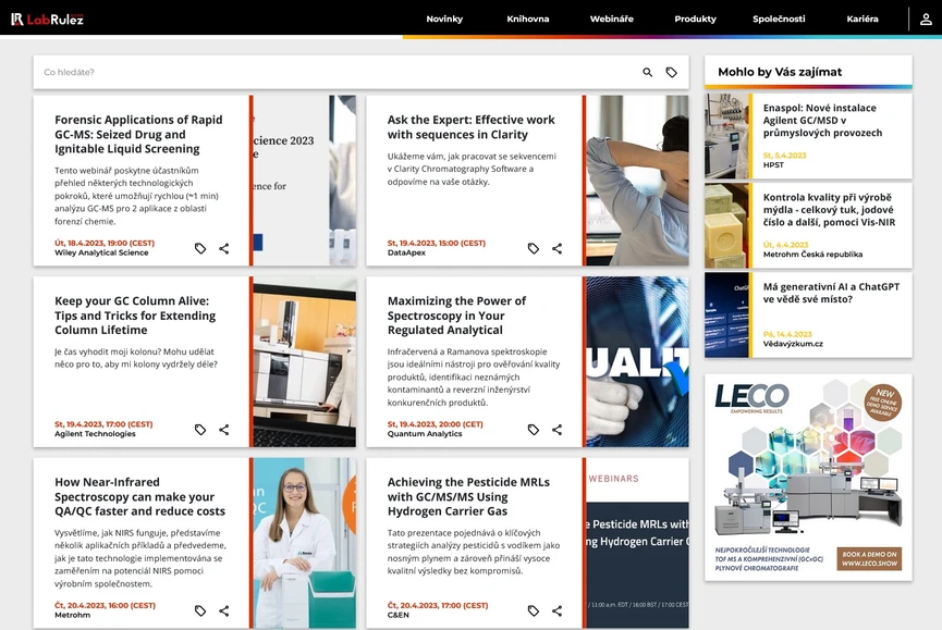 <p>LabRulez: Webináře LabRulezGCMS týden 16/2023</p>
