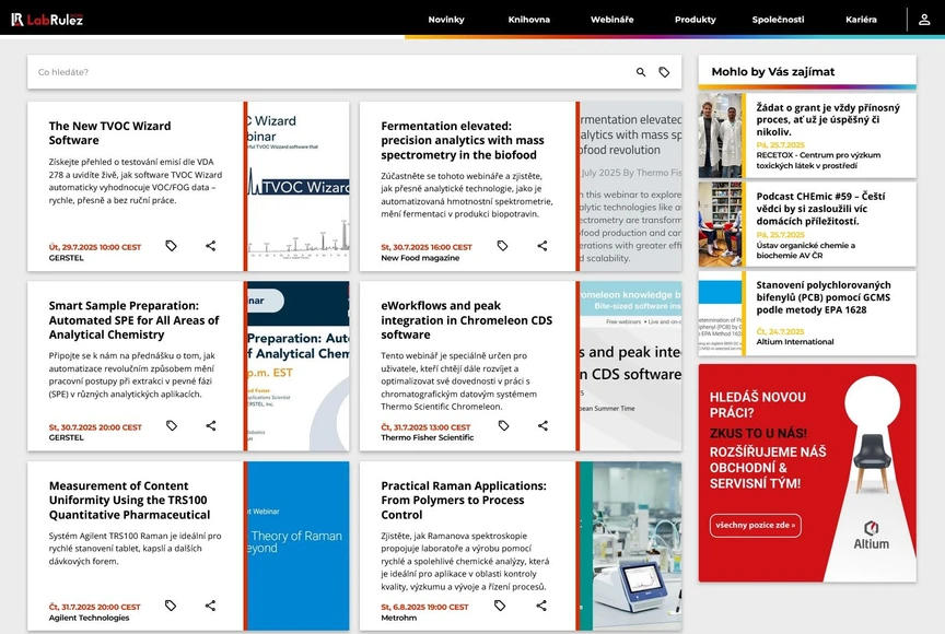 <p>LabRulez: Webináře LabRulezGCMS týden 31/2025</p>