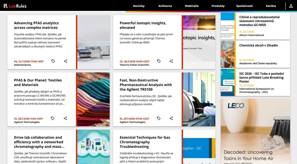 <p>LabRulez: Webináře LabRulezGCMS týden 31/2026</p>