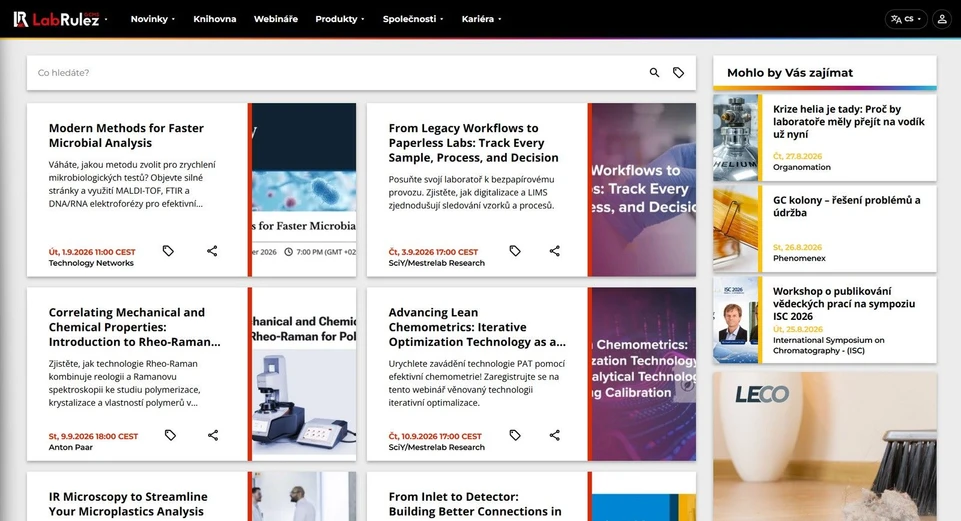 <p>LabRulez: Webináře LabRulezGCMS týden 36/2026</p>