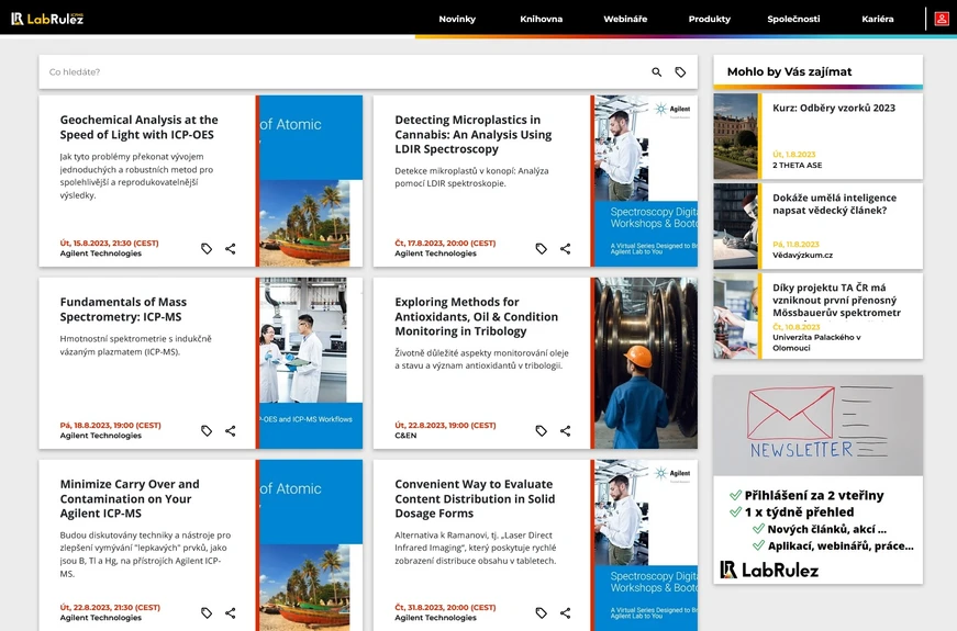 <p>LabRulez: Webináře LabRulezICPMS týden 33/2023</p>