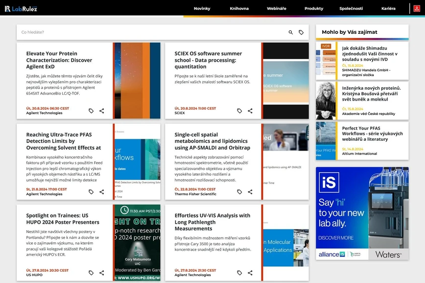 <p>LabRulez: Webináře LabRulezLCMS týden 34/2024</p>
