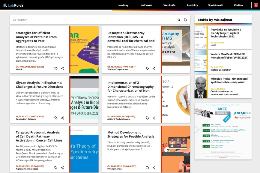 <p>LabRulez: Webináře LabRulezLCMS týden 42/2022</p>
