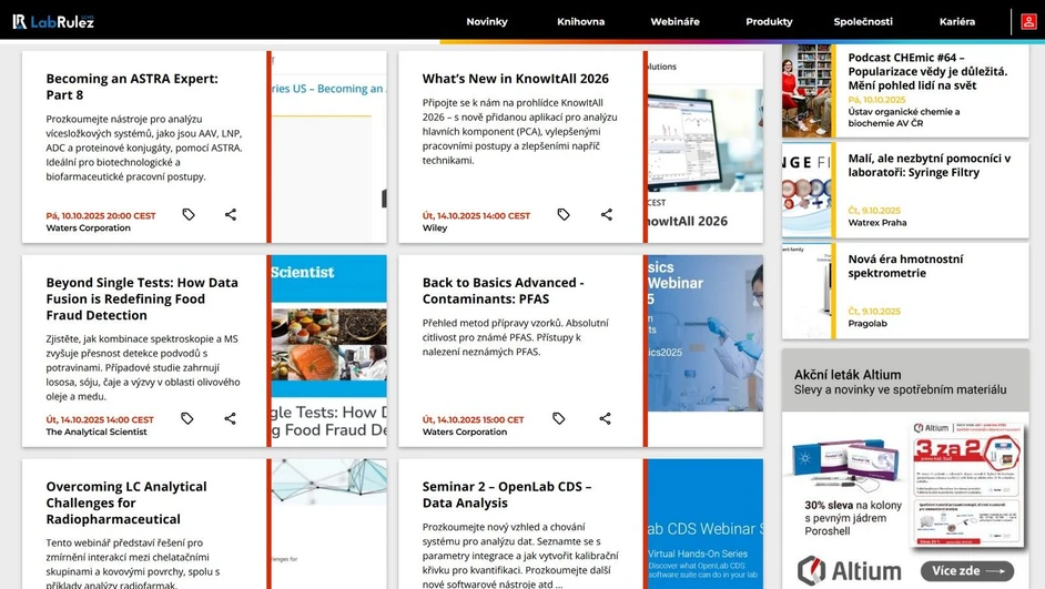 <p>LabRulez: Webináře LabRulezLCMS týden 42/2025</p>