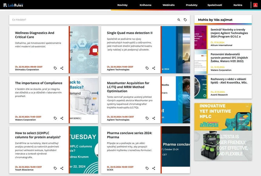 <p>LabRulez: Webináře LabRulezLCMS týden 43/2024</p>