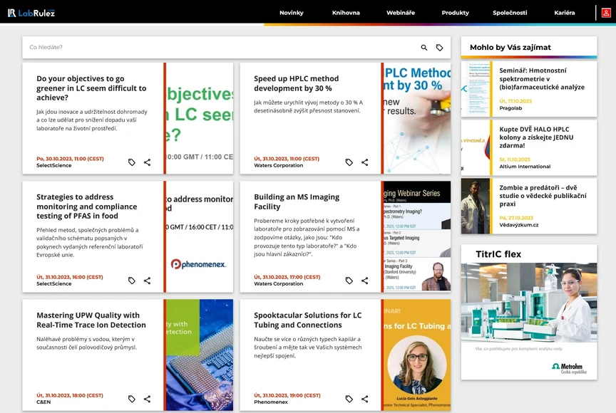 <p>LabRulez: Webináře LabRulezLCMS týden 44/2023</p>