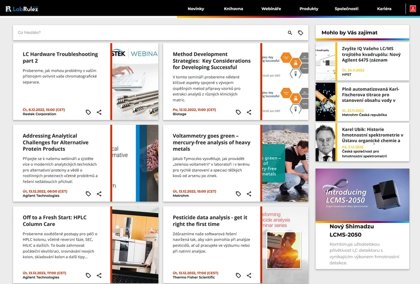 <p>LabRulez: Webináře LabRulezLCMS týden 49/2022</p>
