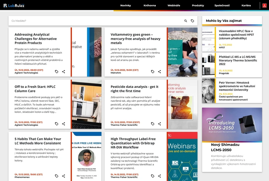 <p>LabRulez: Webináře LabRulezLCMS týden 50/2022</p>