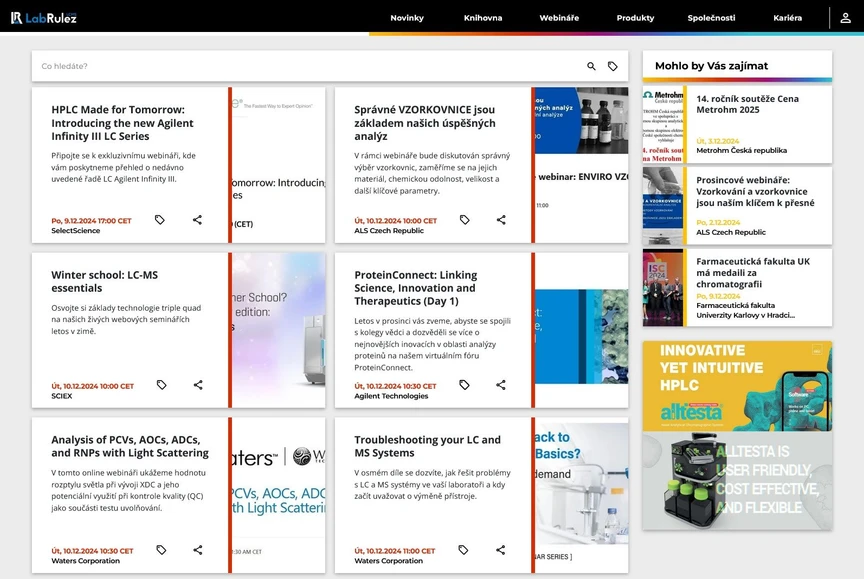 <p>LabRulez: Webináře LabRulezLCMS týden 50/2024</p>
