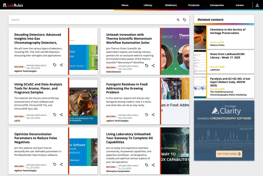 <p>LabRulez: Webinars LabRulezGCMS Week 17/2025</p>