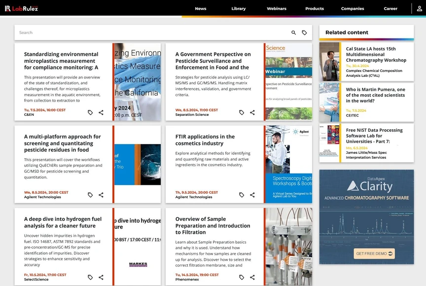 <p>LabRulez: Webinars LabRulezGCMS Week 19/2024</p>
