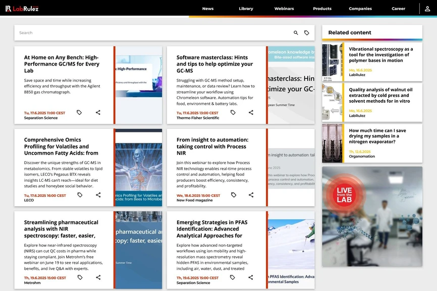 <p>LabRulez: Webinars LabRulezGCMS Week 25/2025</p>