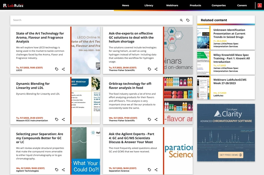 <p>LabRulez: Webinars LabRulezGCMS Week 28/2023</p>
