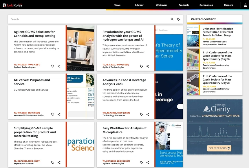 <p>LabRulez: Webinars LabRulezGCMS Week 29/2023</p>