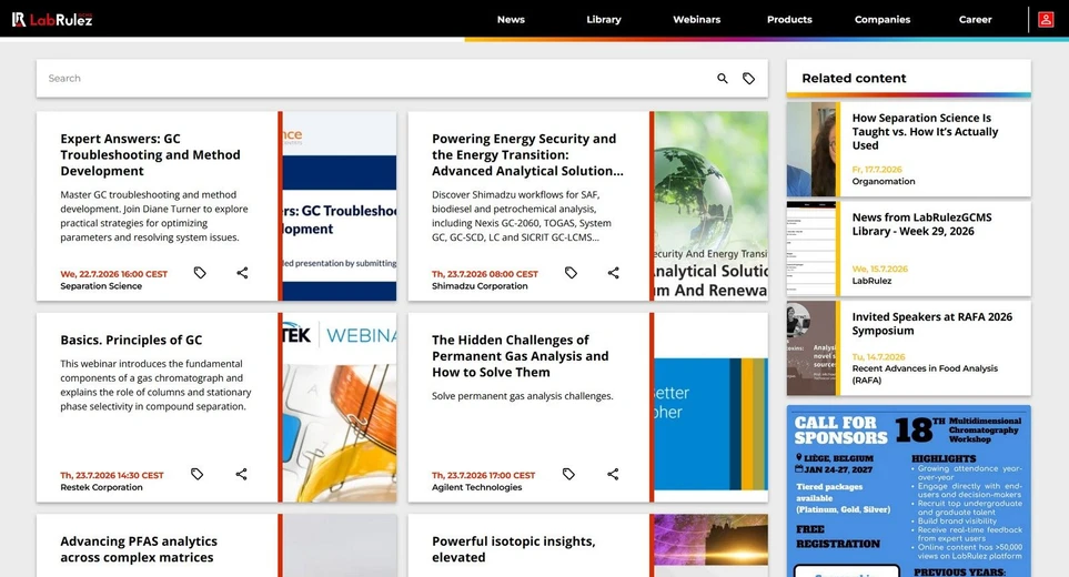 <p>LabRulez: Webinars LabRulezGCMS Week 30/2026</p>