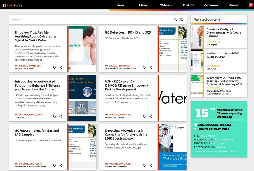 <p>LabRulez: Webinars LabRulezGCMS Week 32/2023</p>
