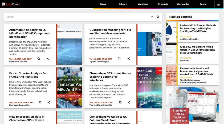 <p>LabRulez: Webinars LabRulezGCMS Week 33/2025</p>