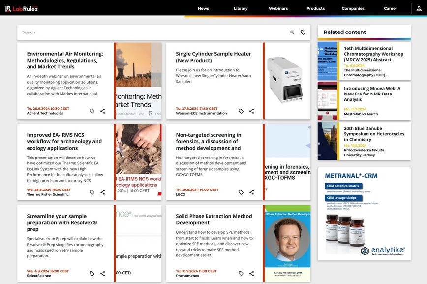 <p>LabRulez: Webinars LabRulezGCMS Week 34-35/2024</p>