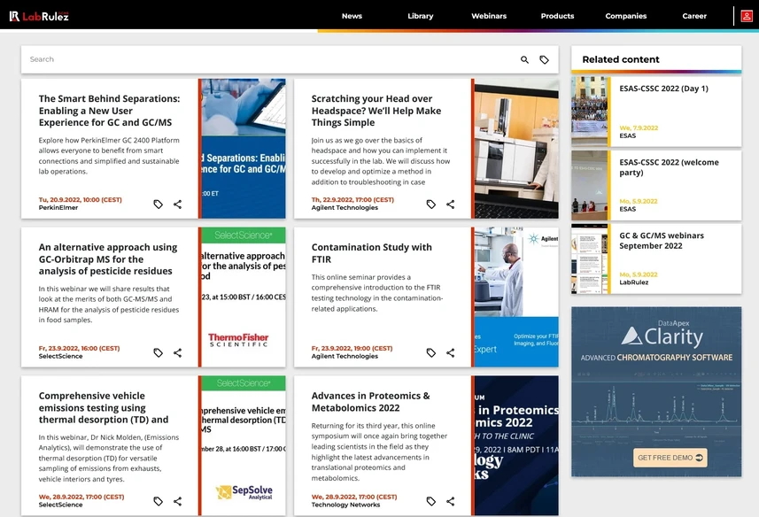 <p>LabRulez: Webinars LabRulezGCMS Week 38/2022</p>
