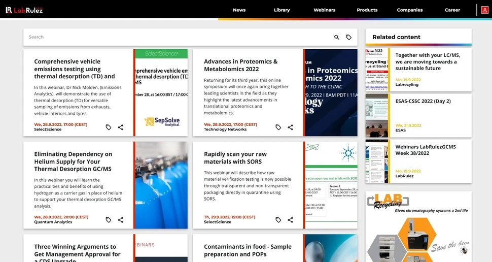<p>LabRulez: Webinars LabRulezGCMS Week 39/2022</p>
