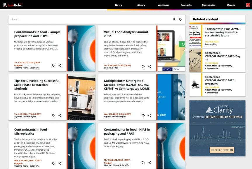<p>LabRulez: Webinars LabRulezGCMS Week 40/2022</p>