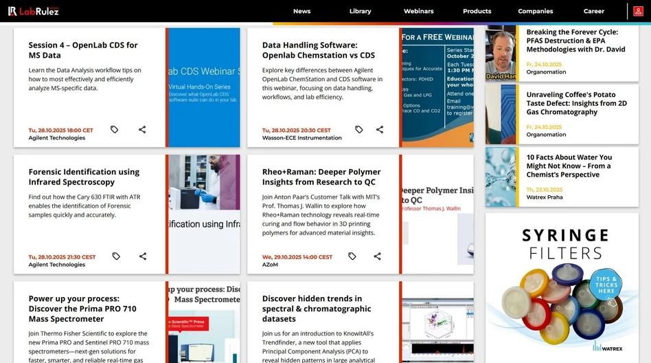 <p>LabRulez: Webinars LabRulezGCMS Week 44/2025</p>
