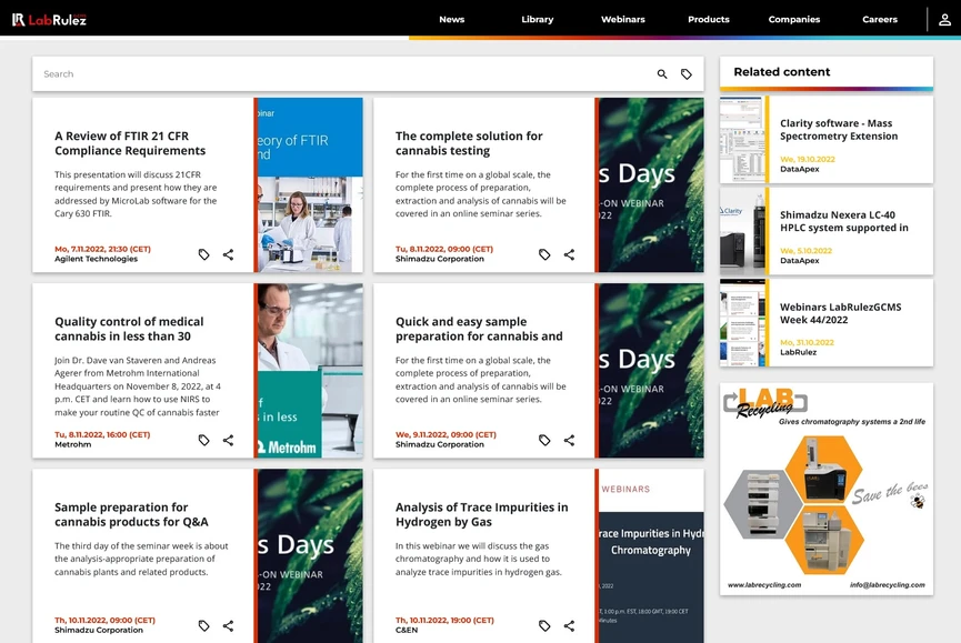 <p>LabRulez: Webinars LabRulezGCMS Week 45/2022</p>
