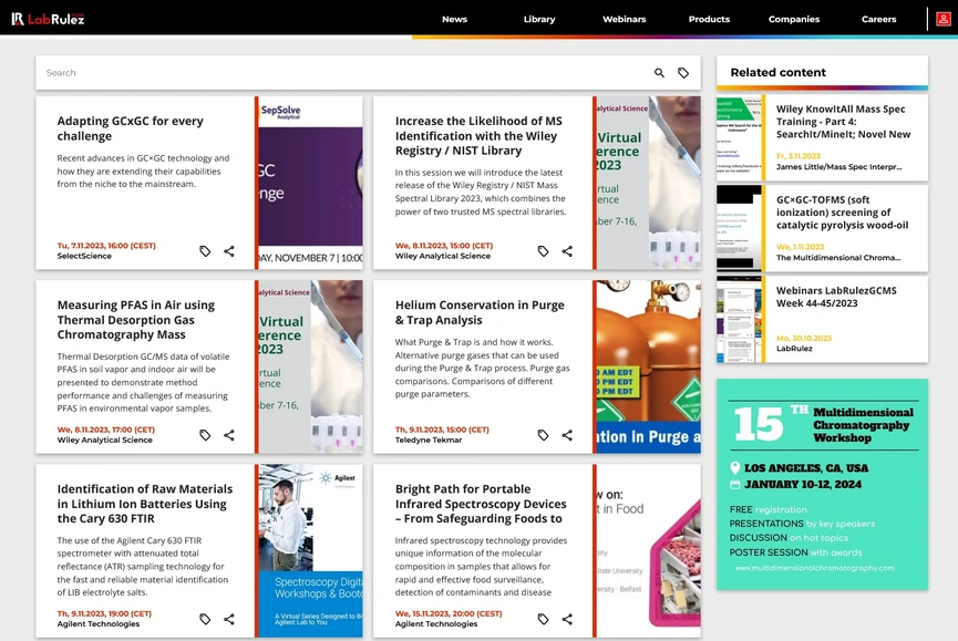 <p>LabRulez: Webinars LabRulezGCMS Week 45/2023</p>
