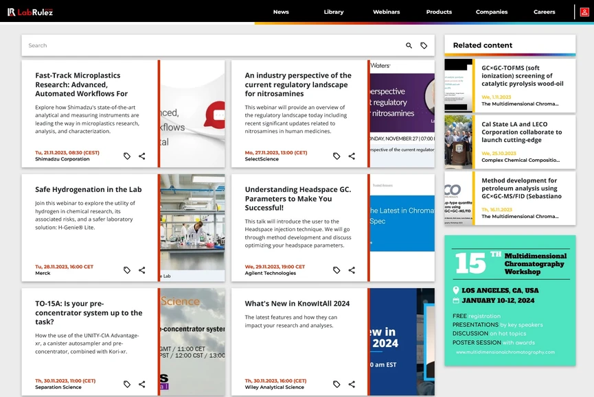 <p>LabRulez: Webinars LabRulezGCMS Week 47-48/2023</p>
